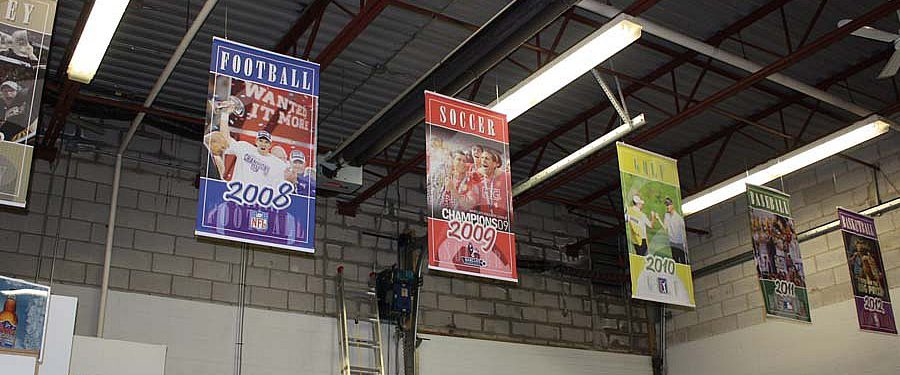 Indoor sports banners