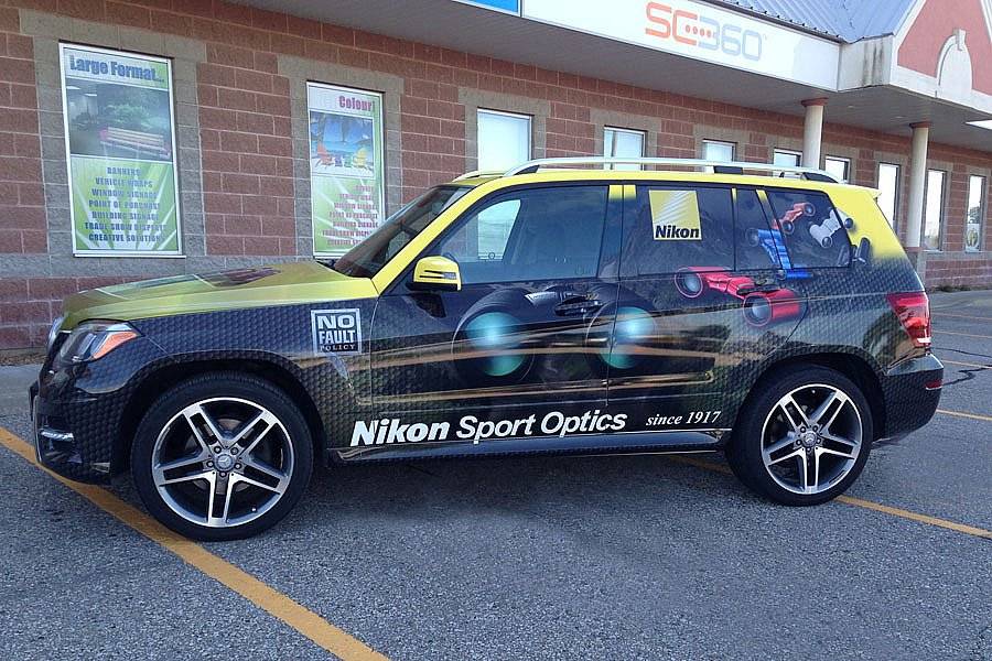 Full Car Wrap Nikon Sport Otpical Ontario